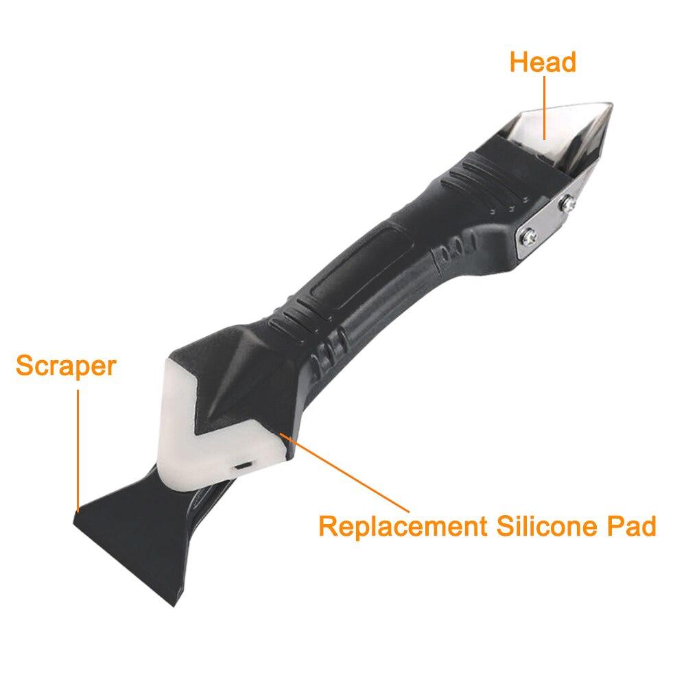 3/5 trong 1 Bộ dụng cụ đa chức năng làm sạch keo silicon bít tường chà ron làm mịn sàn.