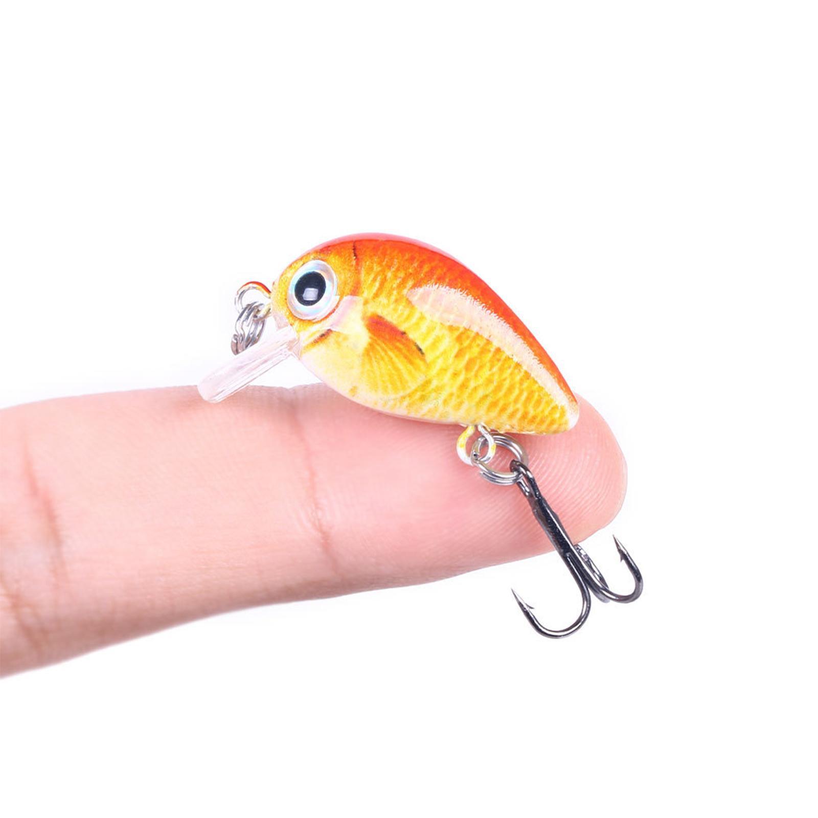 5Pcs Mini Crankbait Fishing Lures  Lures 1.5G with Box Lifelike Artificial Fishing  Swimbait for Walleye Perch Redfish Bass Boat