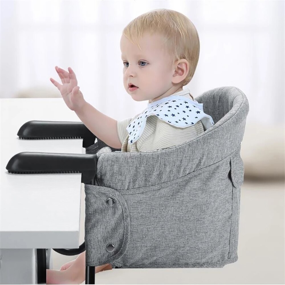 Ghế ăn cho bé di động gấp gọn bàn ăn Travel Chair for Baby and Children (Grey)