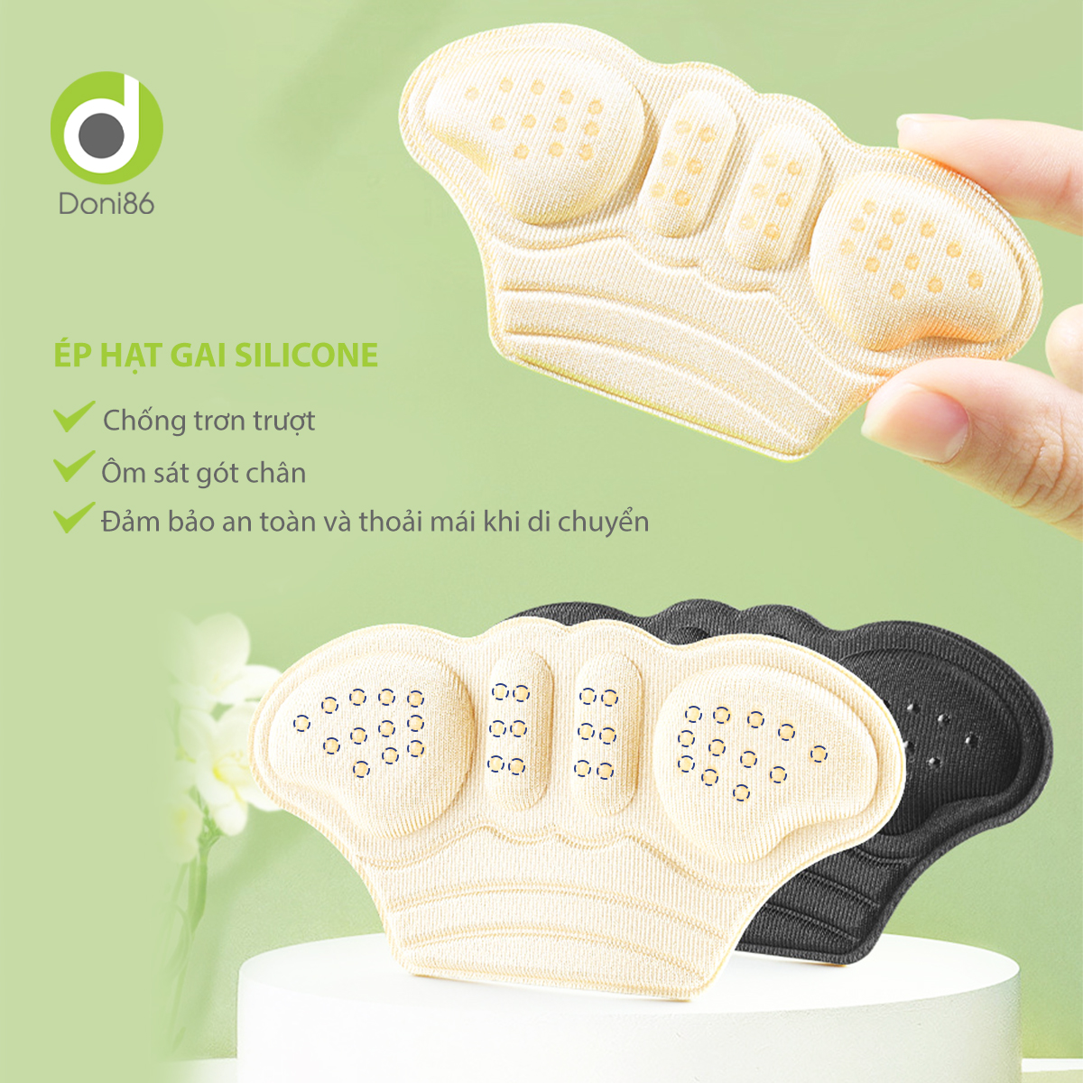 Combo 2 cặp lót giày cao gót hình cánh bướm giúp giảm size, chống trầy da, tuột gót - Doni - DOPK275
