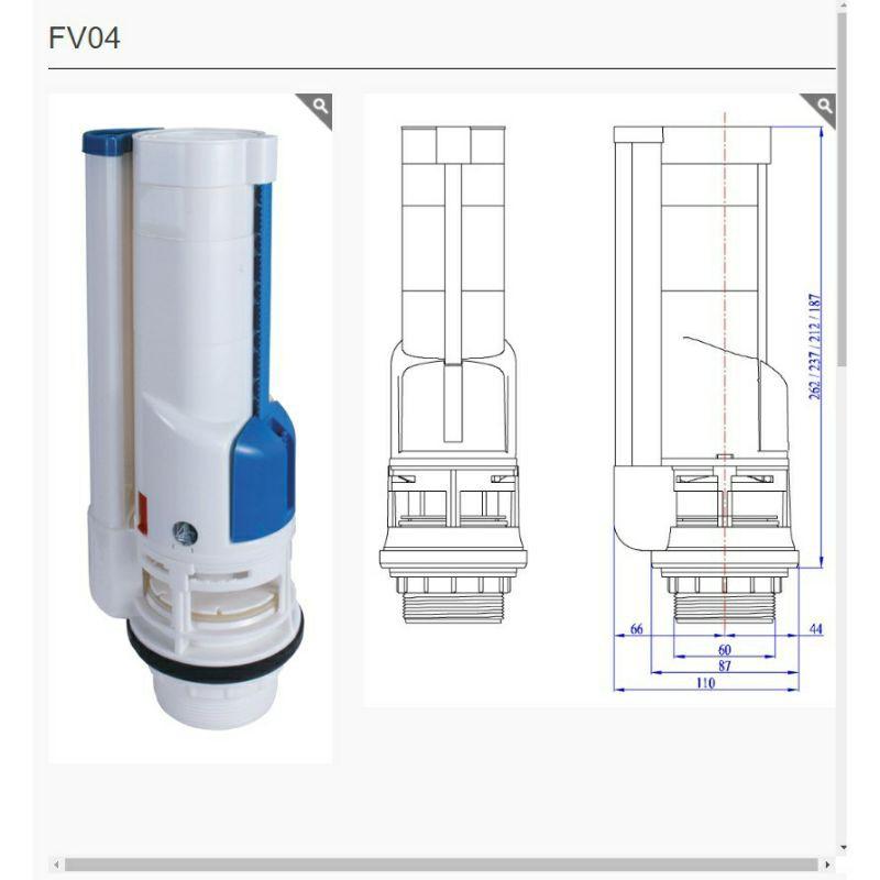 VAN XẢ BỒN CẦU KÉT NƯỚC RỜI 2 NHẤN FV04