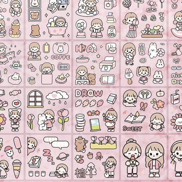 Sticker hình dán trang trí đồ chơi, ly tách, sách vở,  nón bảo hiểm