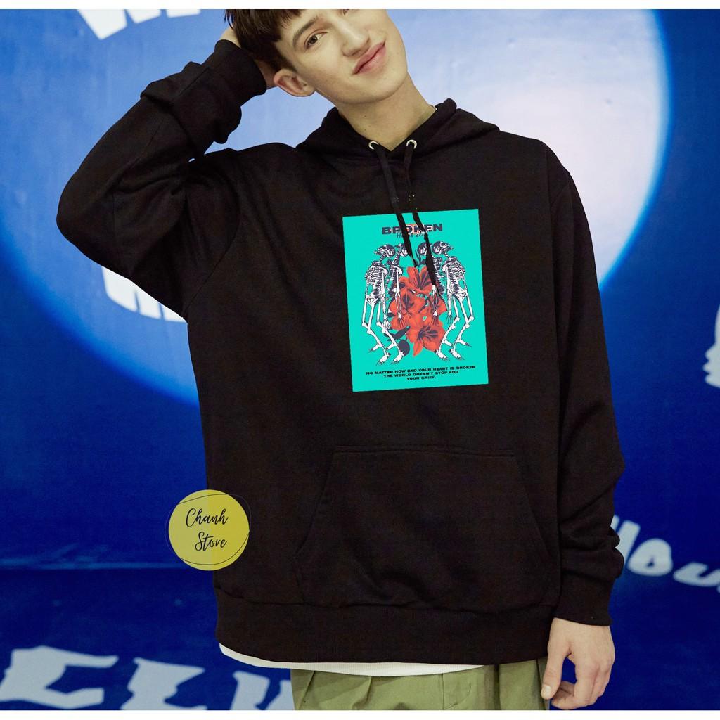 Áo Hoodie Dáng Rộng Broken Heart Club