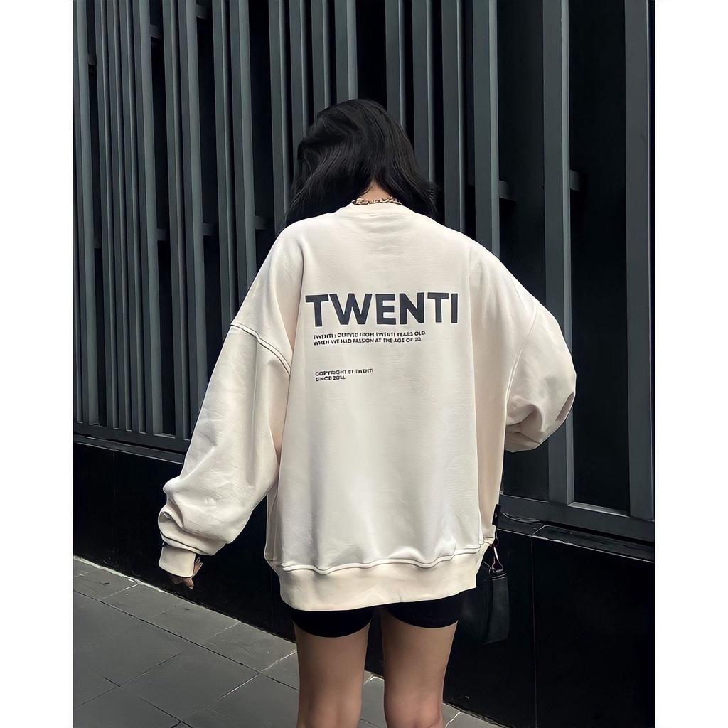 Áo Sweater Nỉ Unisex TWENTI In Chữ