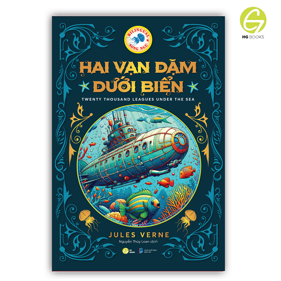 Hai vạn dặm dưới biển - Sách song ngữ kinh điển, có note từ vựng, tặng kèm file nghe - HG Books