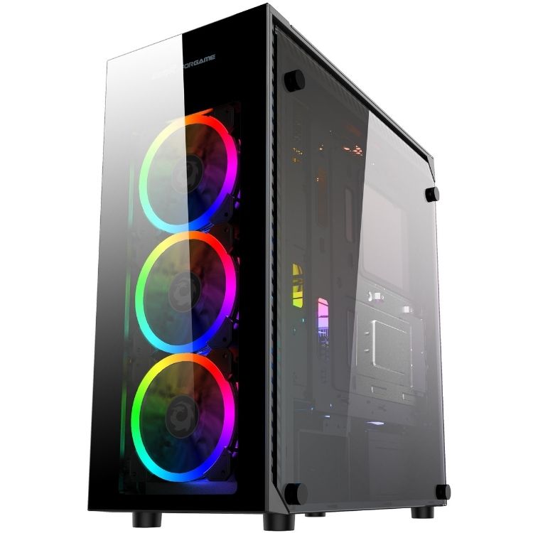 Case - Vỏ máy tính ForGame Max 8 Fan mặt kính Led RGB ( S-H / S-J / S-E ) - Hàng Chính Hãng