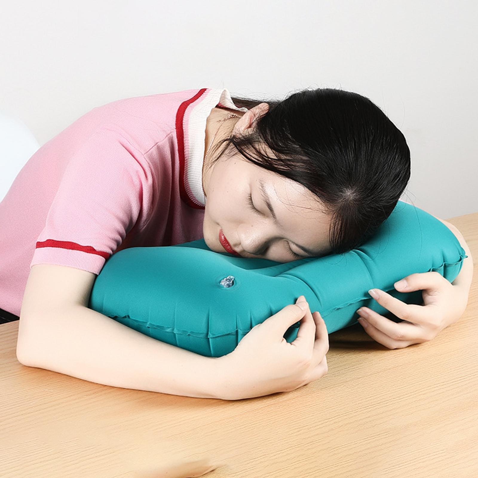 Compact Travel Pillow Packable Inflating Inflatable Pillow for Desk Rest Hiking Camping