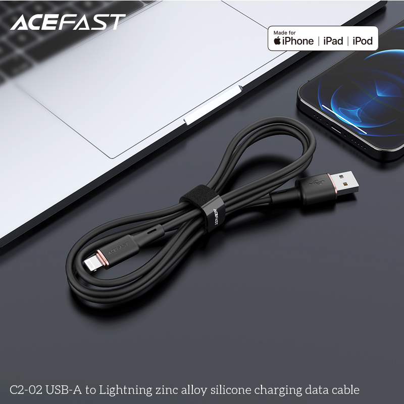 Cáp Acefast USB-A to Light.ning MFI (1.2m) - C2-02 Hàng chính hãng Acefast