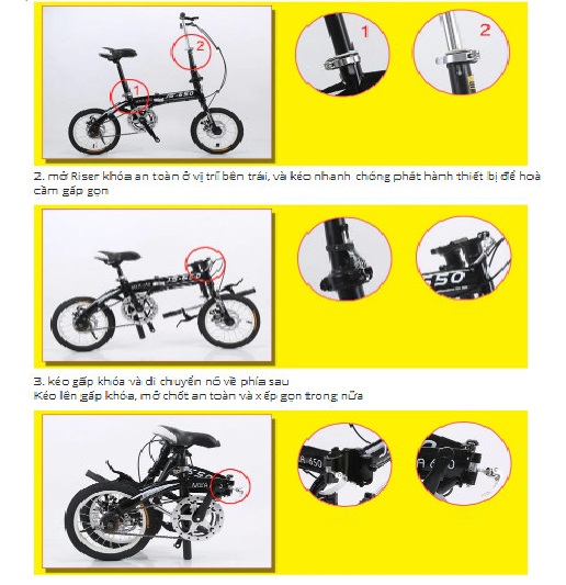 Xe đạp gấp gọn thay đổi tốc độ khung siêu nhẹ 14inch, xe đạp thể thao dành cho mọi lứa tuổi nhiều chế độ đạp, phanh đĩa cơ tăng tính an toàn cao