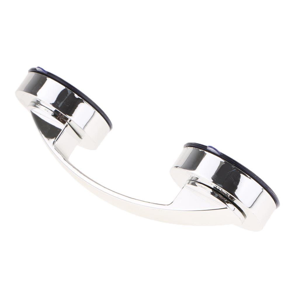 2xStrong Suction Cup Cabinet Handle Glass Door Pull Window Knob Decor Silver L