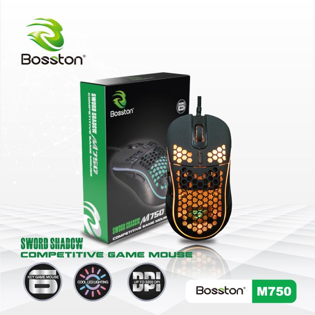 Chuột Bosston M750 LED Gaming - màu ngẫu nhiên - hàng nhập khẩu