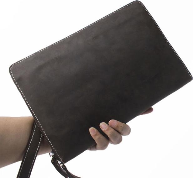 Clutch cầm tay da bò thô nguyên tấm đa năng - BHAP01Túi đéo chéo nam. Hàng chính hãng.