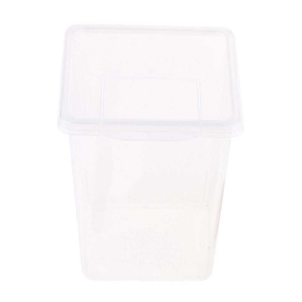 2x Clear Plastic Insect Spider Habitat Feeding Box Cage Container 3x3x4 inch
