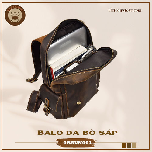 Balo Thời Trang Da Bò Sáp VietCow_0BAUN001.3