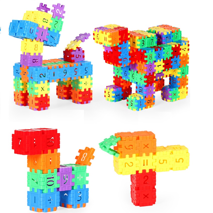 Bộ đồ chơi Building Block nhiều miếng ghép nhựa cho bé lắp ghép sáng tạo