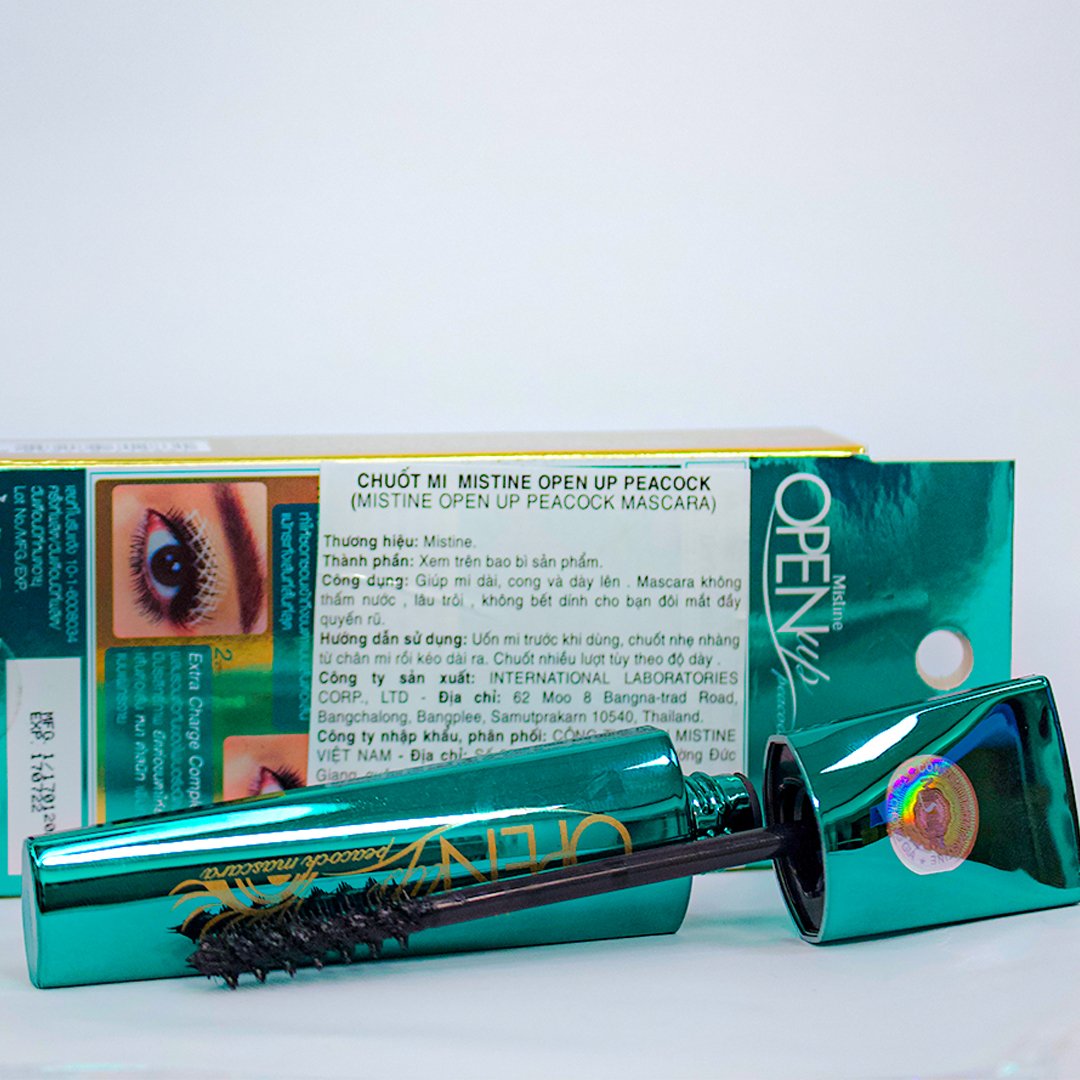 Chuốt mi dạng gel Mistine Openup Peacock Mascara Thái Lan 7g tặng móc khóa