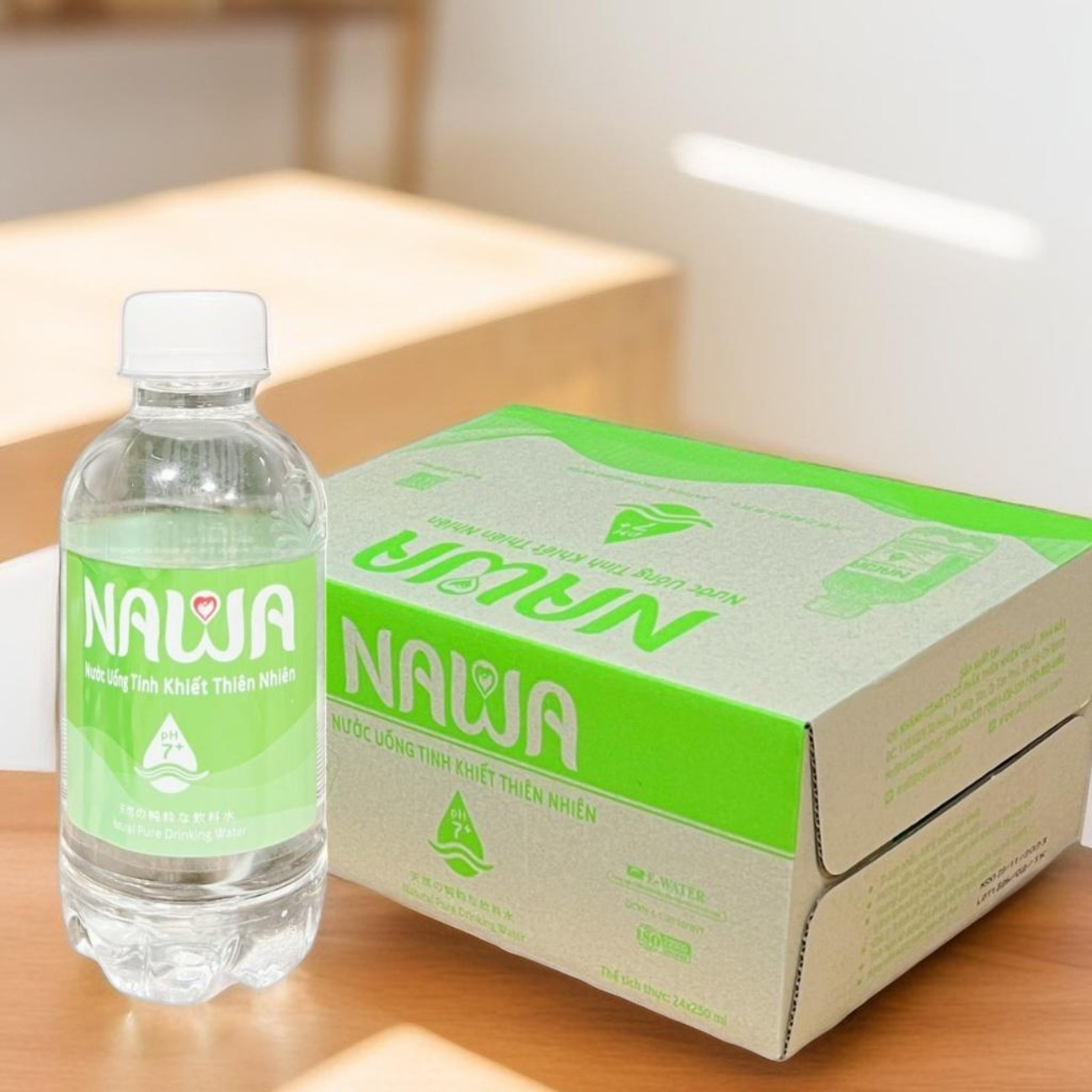 Nước uống tinh khiết thiên nhiên NAWA 24 chai 250ml