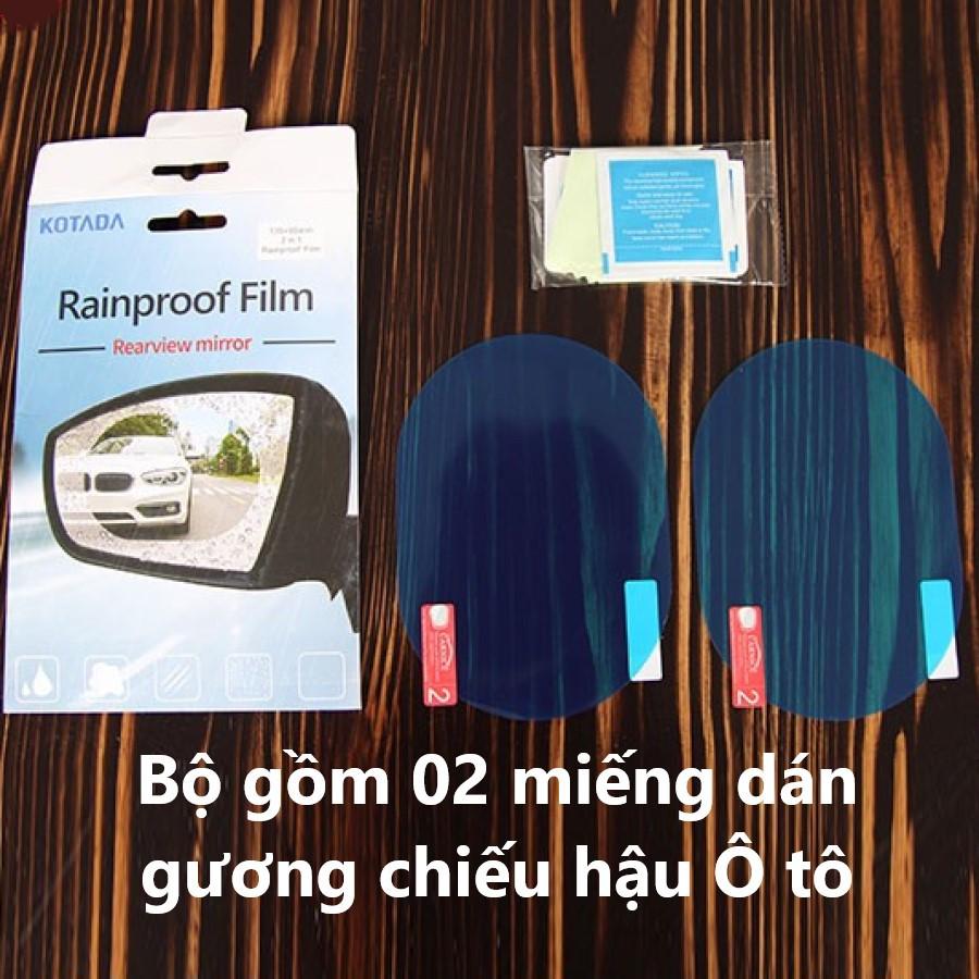 Bộ 02 Miếng dán chống bám nước gương chiếu hậu Xe hơi , xe Ô tô , Gương xe máy (Hàng cao cấp)