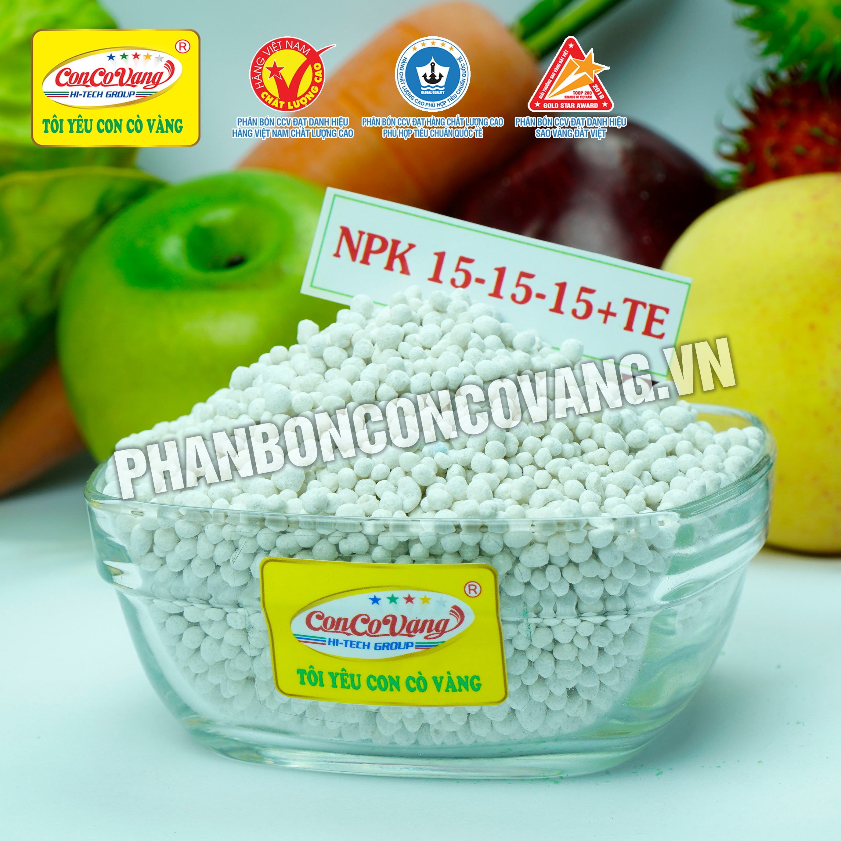 Phân bón hỗn hợp NutriTech NPK 15-15-15+TE 1KG