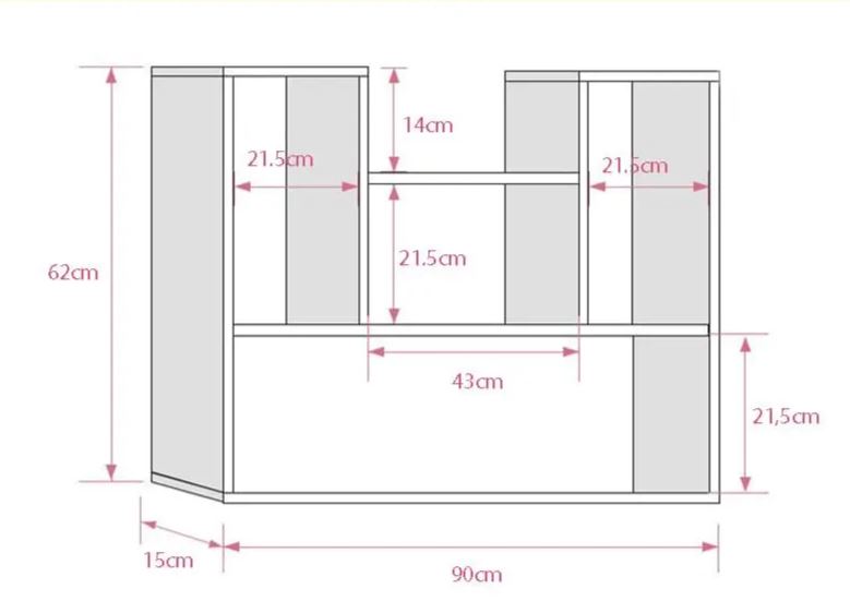Kệ Giá Sách Treo Tường Sáng Tạo Với Kết Cấu Giấu Chân Chắc Chắn Juno Sofa CTKT182 KT 62cm x 90cm x 15cm