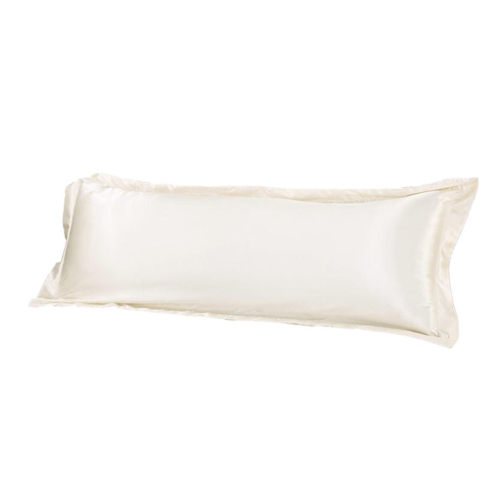 Solid Color Luxury Silk Body Full Long Pillow Pillow Case Cover Pillowcase