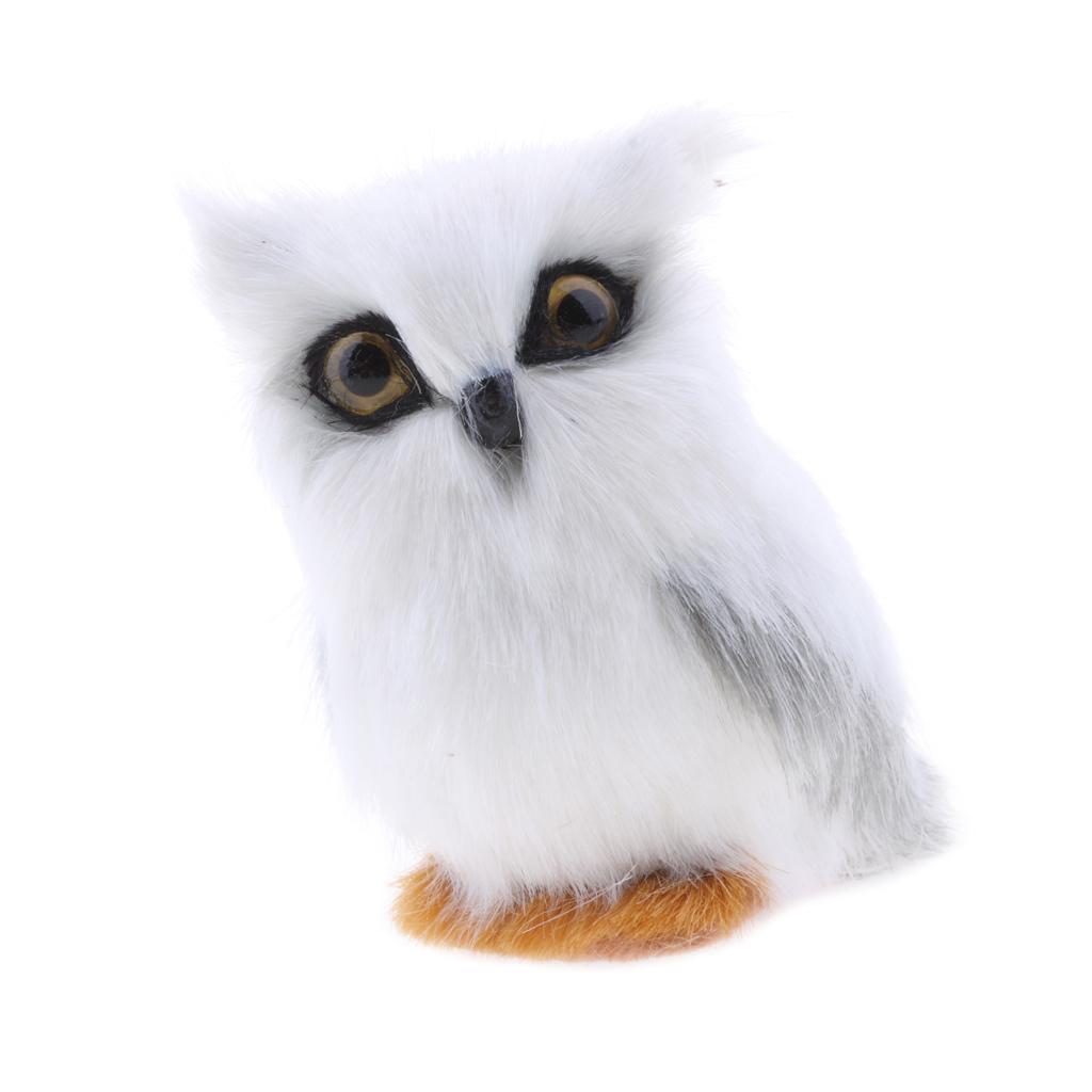 2pcs Cute Realistic Animal Owl Toy Soft Gifts Kids Birthday Simulated Decor