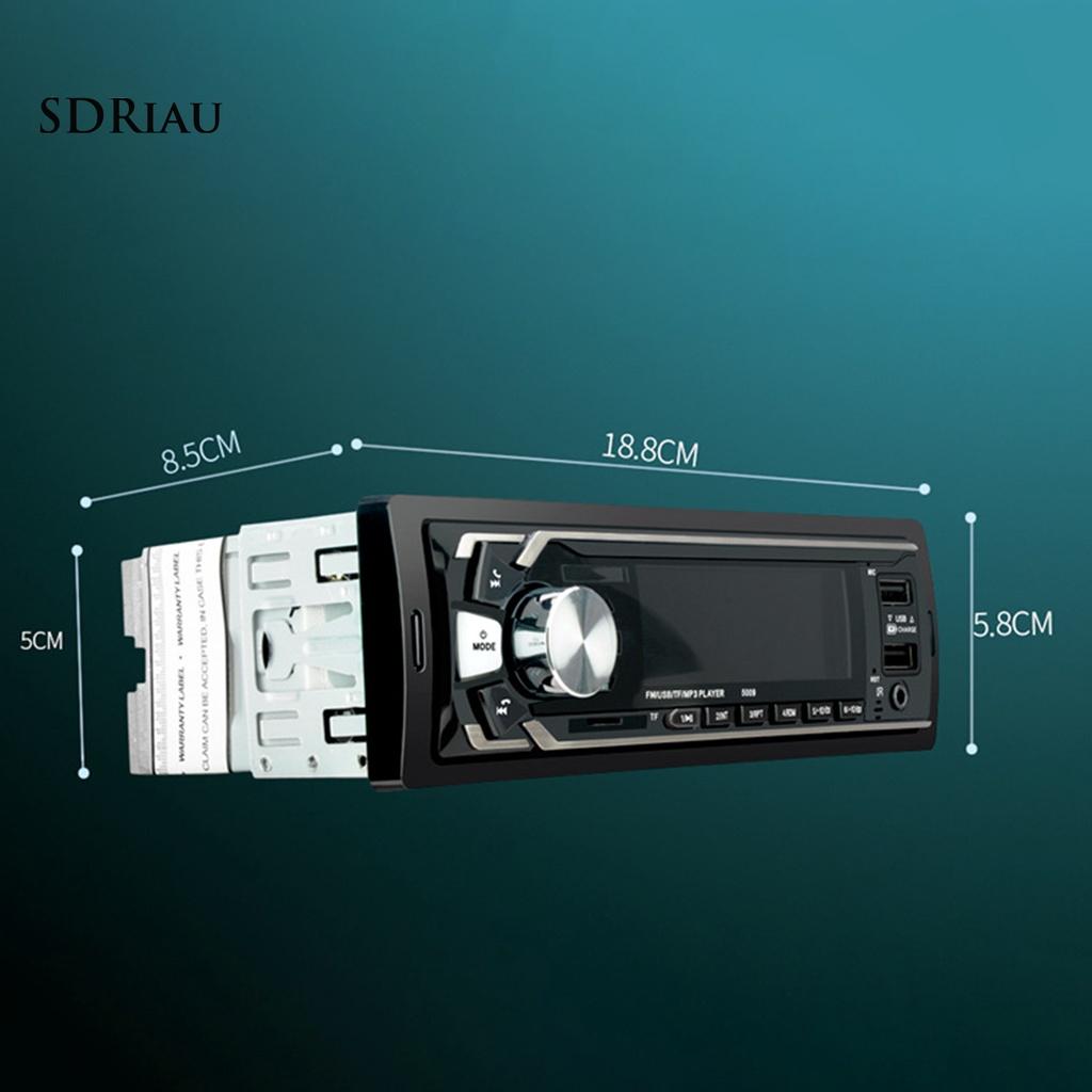 *QCDZ* 5009 12V Car MP3 Player Fast Charging Dual USB Bluetooth Speaker Colorful Radio Player for Vehicles