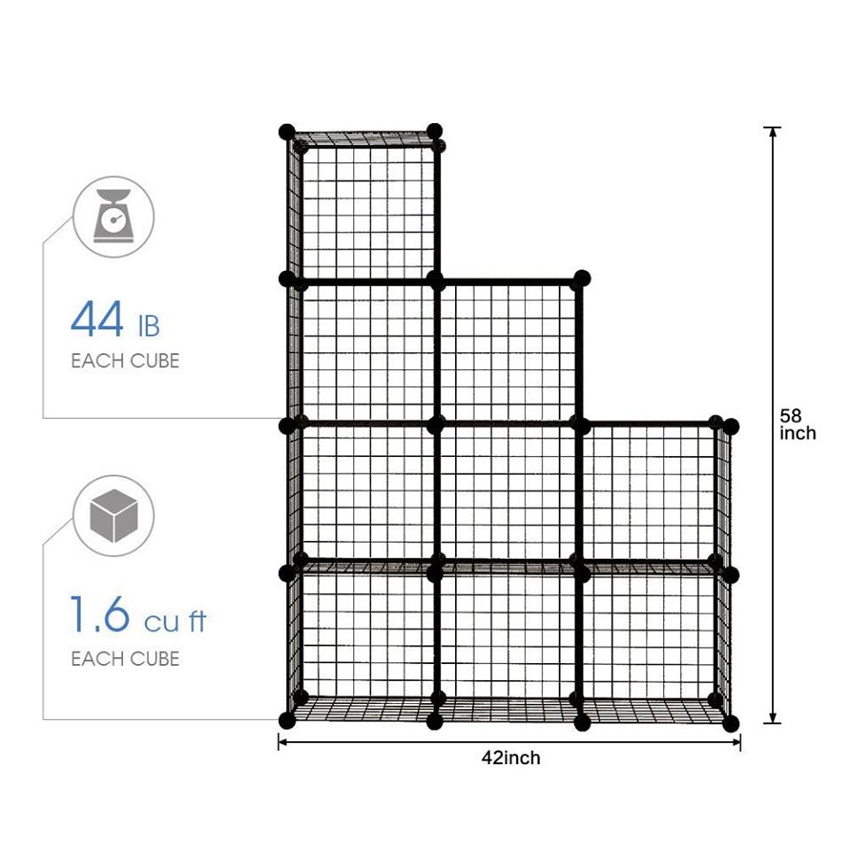Tủ lưới sắt lắp ghép 9 ô