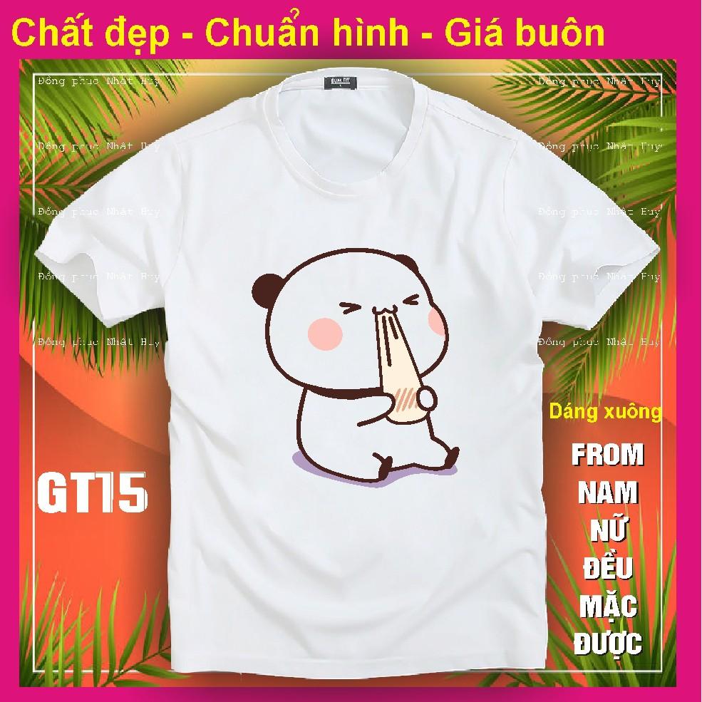 Áo thun gấu trúc đẹp GT12, chất đẹp, bao đổi trả,phông, panda dễ thương kute,icoi gấu trúc chipi