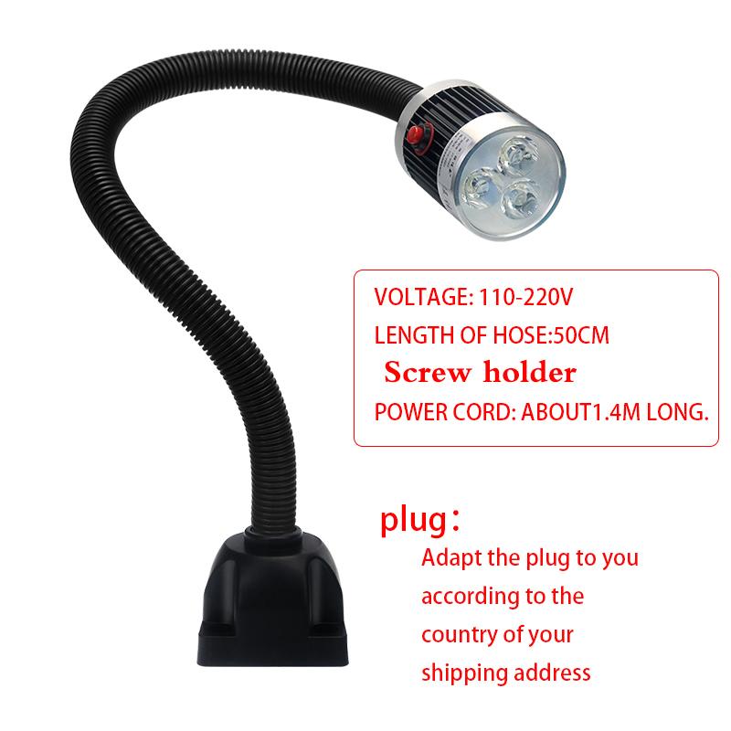 Đèn Led Máy Công Cụ 3W 6W 9W Cánh Tay Dài Vòi Xưởng Đèn Làm Việc Từ/Đế Vít Siêu Sáng công Nghiệp Đèn