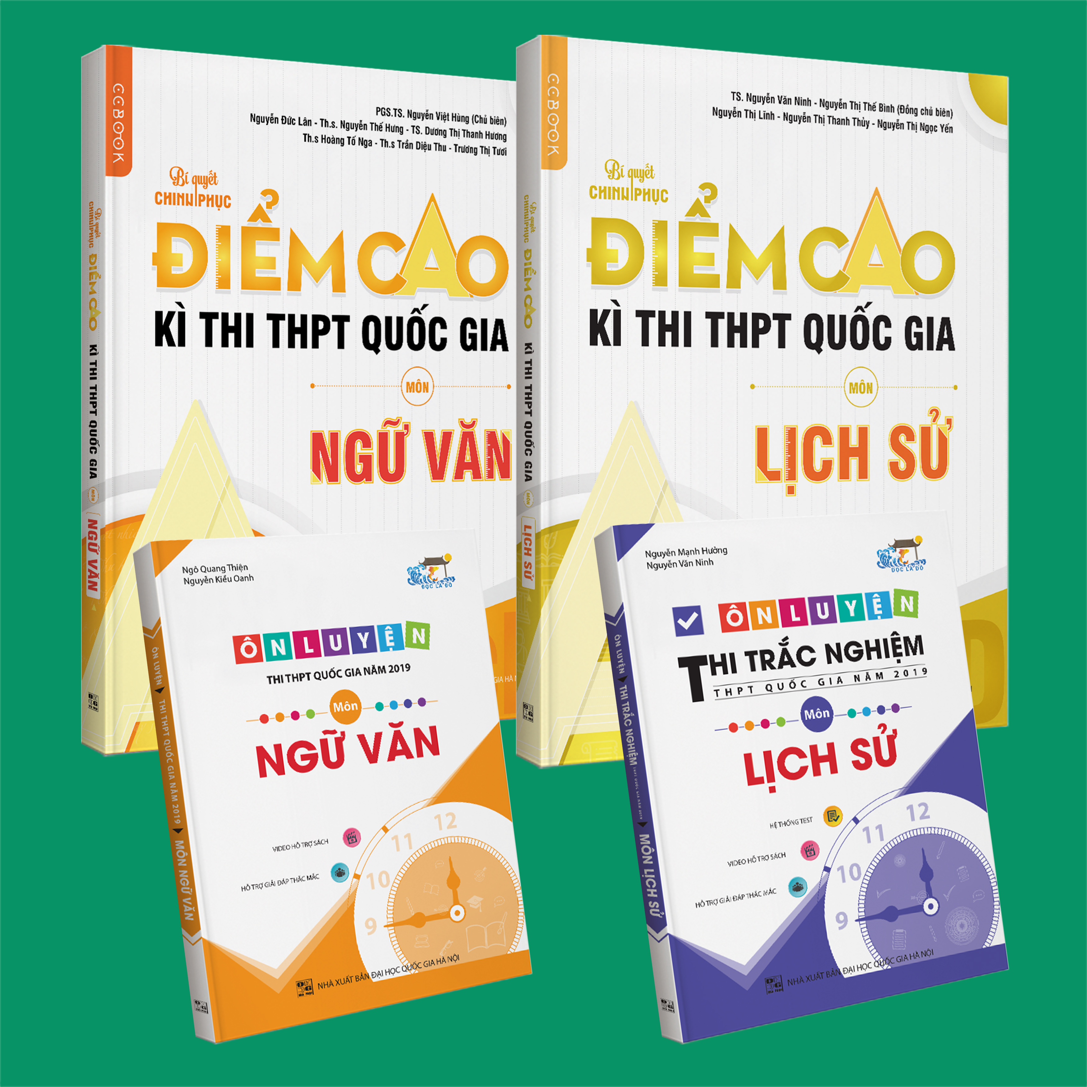 Combo Bí quyết chinh phục điểm cao Ngữ Văn 12 + Lịch sử 12 + Ôn luyện thi trắc nghiệm Ngữ Văn + Lịch Sử