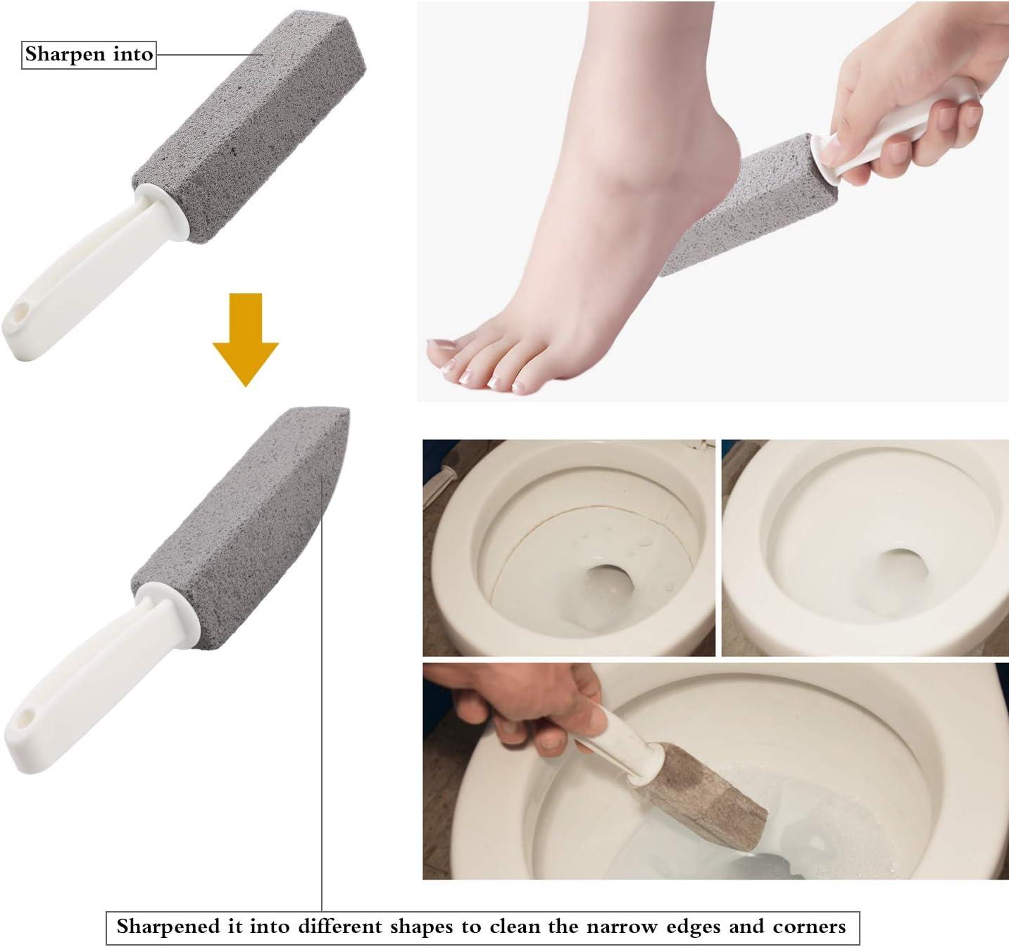 Đá bọt làm sạch có tay cầm, Bàn chải làm sạch vòng đệm bồn cầu Bàn chải làm sạch vết bẩn và Chất tẩy rửa vòng đệm nước cứng Rust Grill Cleaner 2 Set