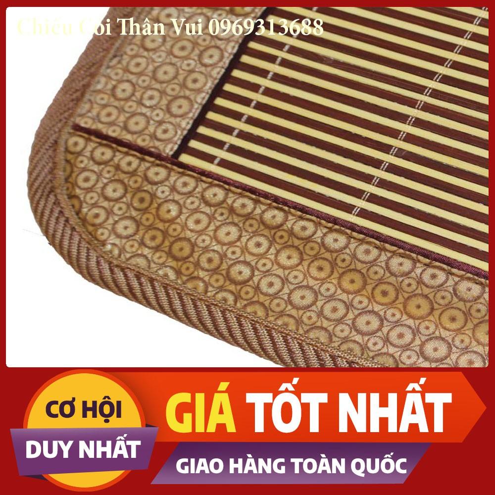 Chiếu Trúc In Gấu Chiếu Lót Lụa kích thước 1m5/1m6/1m8