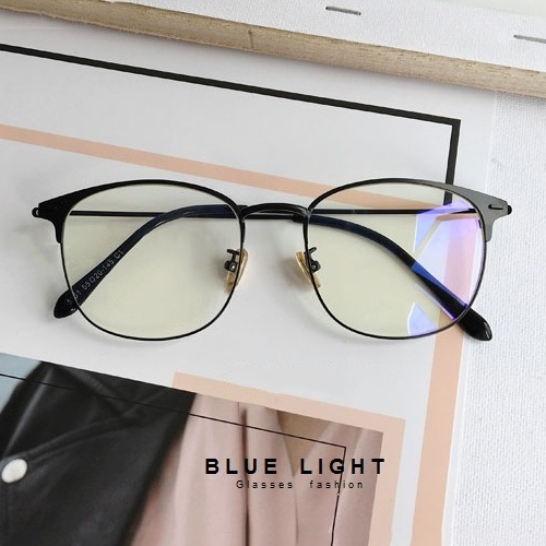 Kính Giả Cận, Gọng Kính Cận Nam Nữ Mắt Mèo Đen, Bạc, Vàng Không Độ Hàn Quốc - BLUE LIGHT SHOP