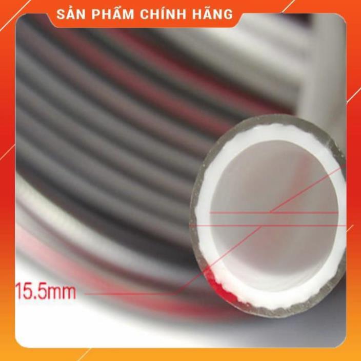 ️ Bộ dây vòi xịt nước rửa xe, tưới cây , tăng áp 3 lần, loại 15m 206701-2 đầu đồng,cút đồng+ đai