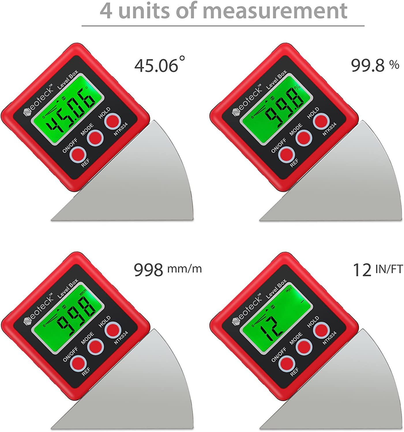 Máy đo góc Máy đo góc Màn hình LCD kỹ thuật số Máy đo góc kỹ thuật số Trường hợp Máy đo độ nghiêng Máy đo độ nghiêng không thấm nước cho máy đo góc Xe làm việc