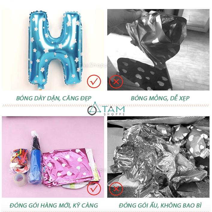 SET 2 Bong bóng trang trí hình trái tim móc cách điệu trơn màu