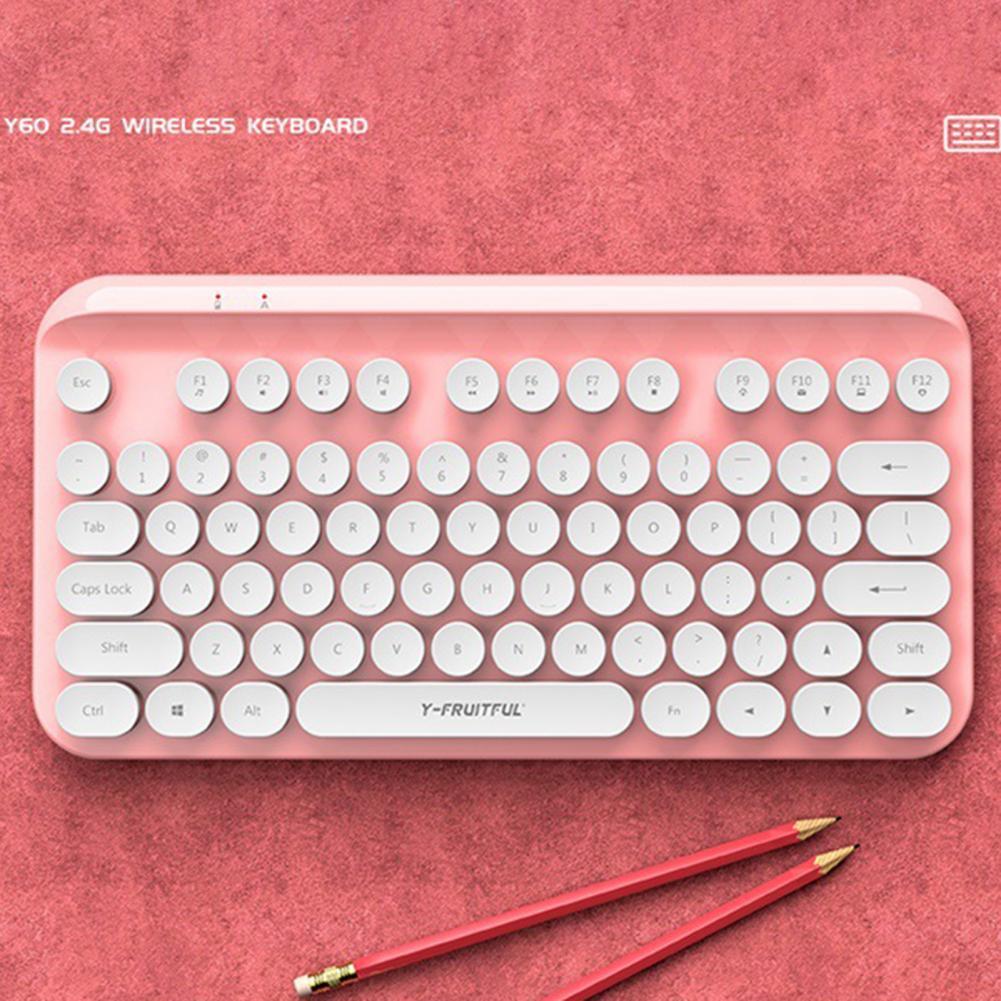 Bàn Phím Không Dây Truyền Tải Ổn Định Sạc Ergonomic 2.4GHz 75 Phím Bàn Phím Bluetooth Tương Thích Dành Cho Windows XP/7/8/10