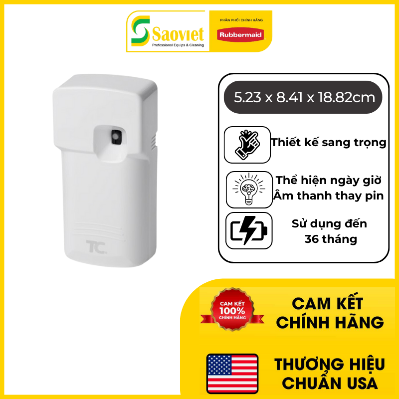 Máy Xịt Thơm Phòng, Làm Sạch Không Khí Tự Động MICROBURST 3000 Rubbermaid - SKU: FG401442 | SAOVIETCO