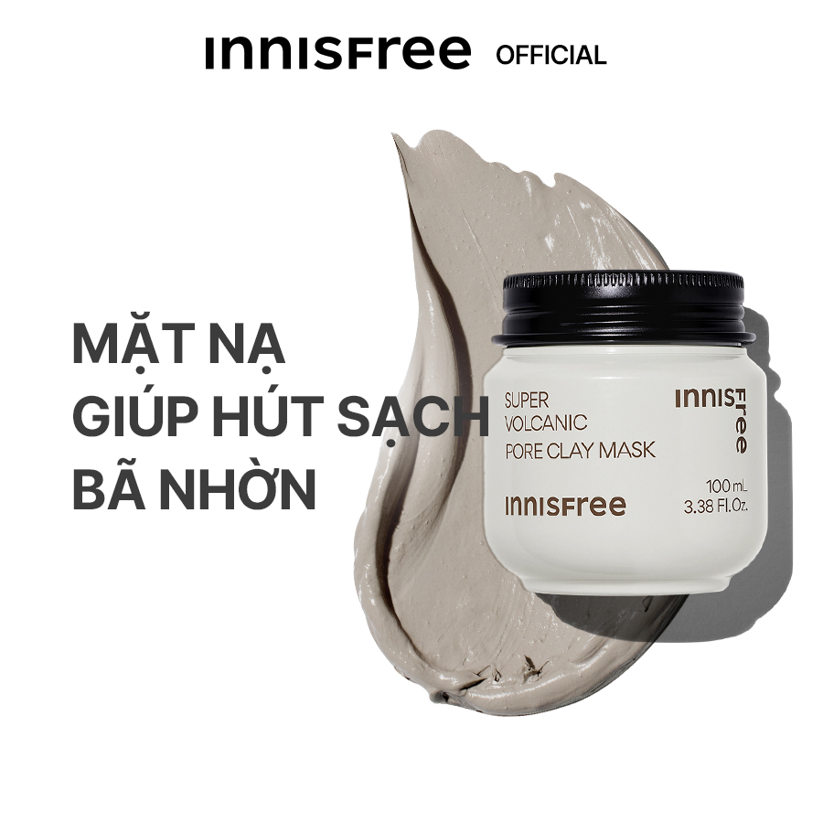 Siêu mặt nạ chăm sóc lỗ chân lông Innisfree Super Volcanic Pore Clay Mask 100ml (New 2023)