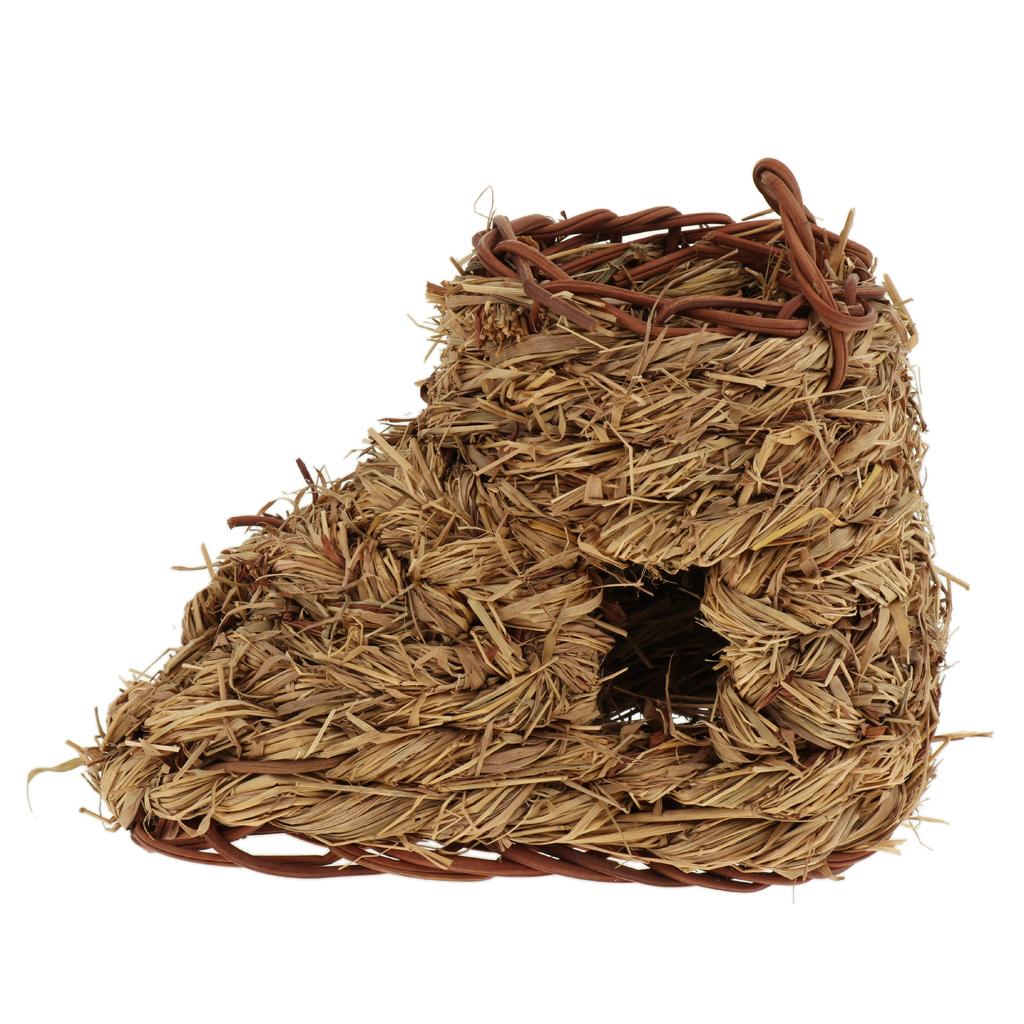 Pet Hamster Straw Nest House Squirrel Straw Sandals Hut Cage Accessories