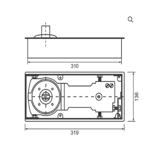 Bản lề sàn P-2400 - Panasonic - cánh &lt;200kg - Hàng chính hãng