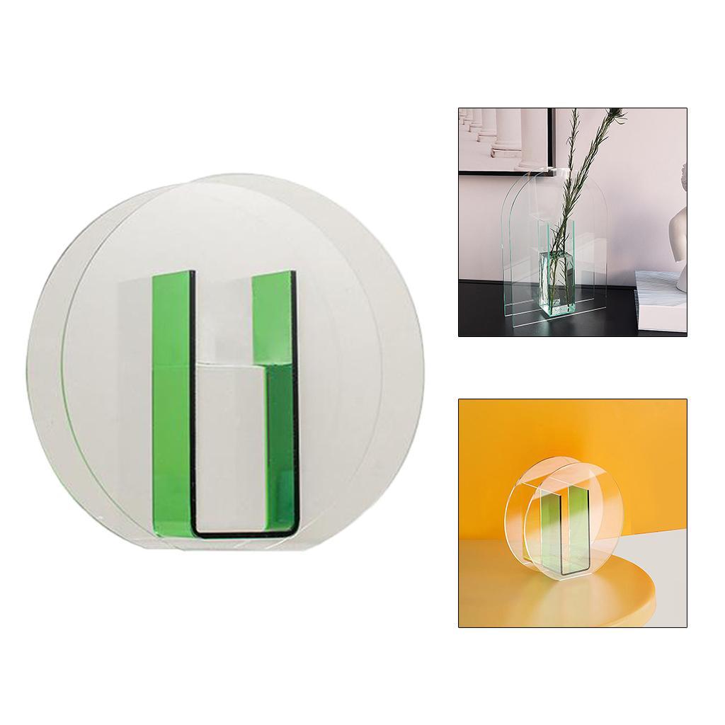 Acrylic Vase Flower Planter Pots Container Home Garden Decoration