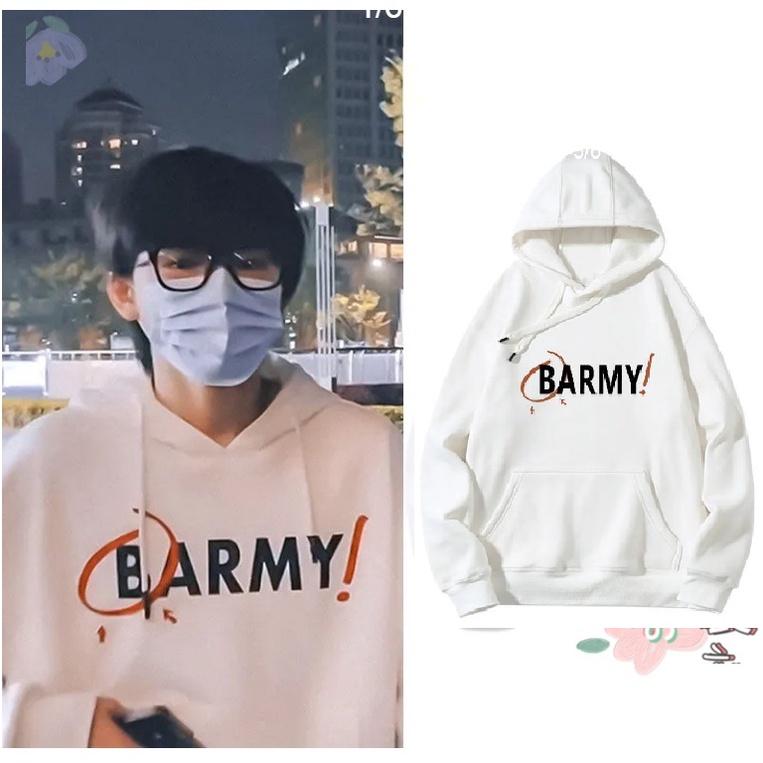 Áo Hoodie nam nữ TNT Tống Á Hiên phong cách BARMY mũ chữ T