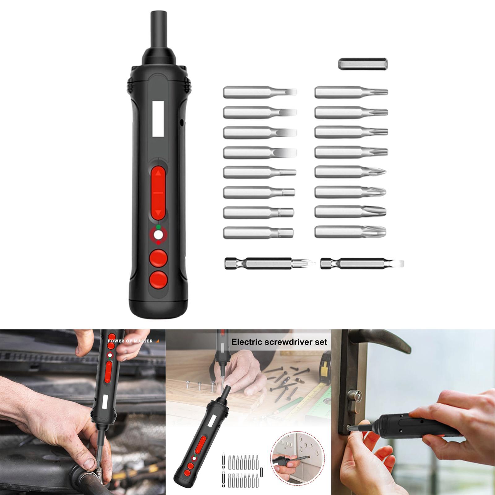 3.6V Electric Screwdriver with 19Pcs Screwdriver Bits for Home Repair Tools