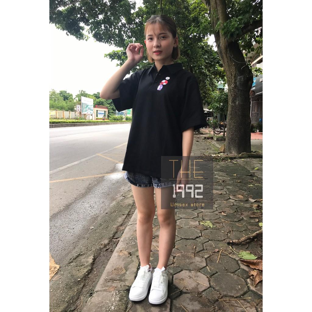 Áo thun áo phông tay lỡ cổ bẻ Polo Unisex 2 màu THE 1992