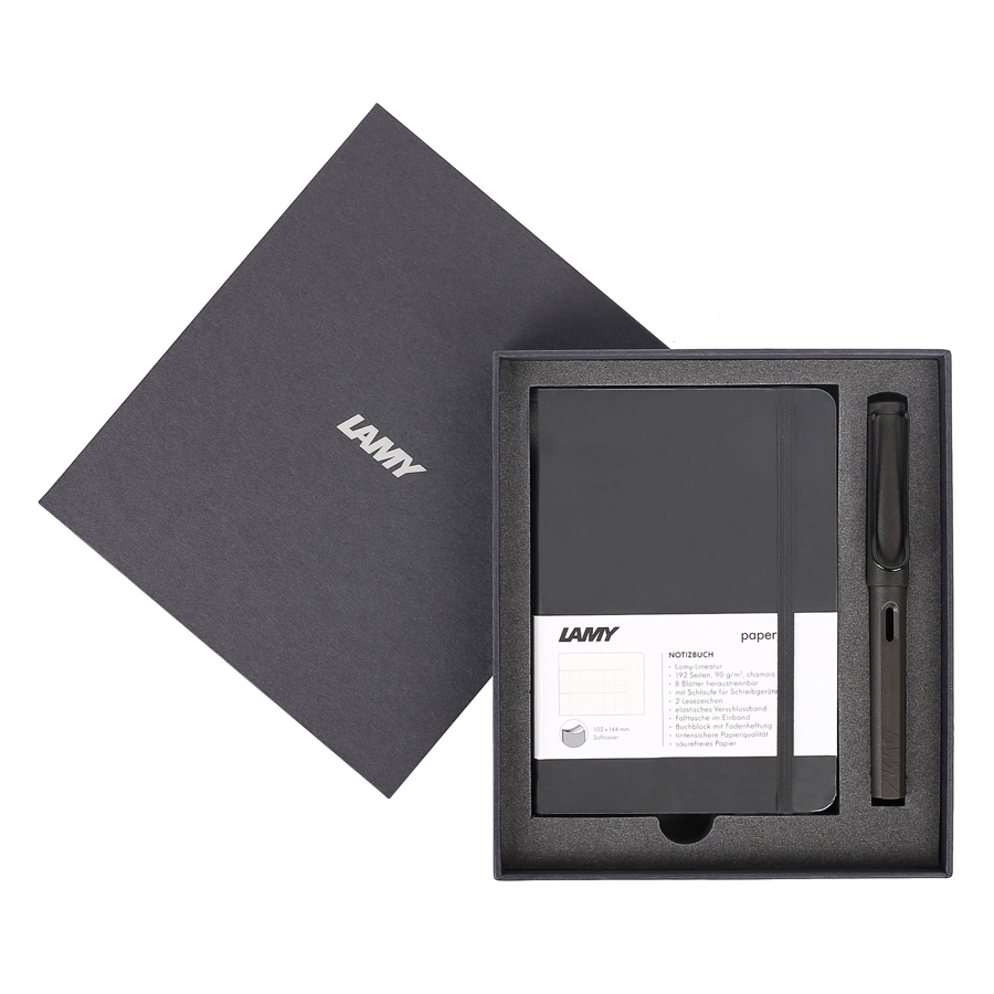 Gift Set Lamy Notebook A6 Softcover Black + Lamy Safari Matt Black - GSA6-SA002