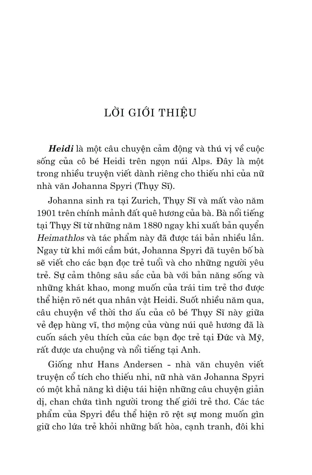 Văn Học Cổ Điển - Heidi (Tái Bản 2023)