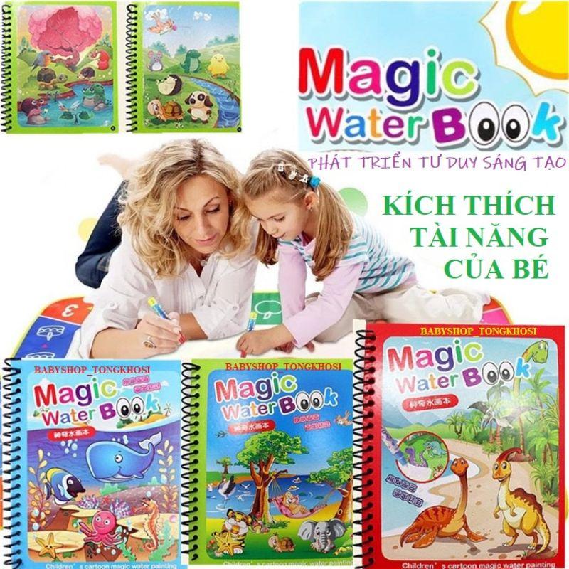 Tranh tô màu nước ma thuật không dính bẩn tay chân nhiều chủ đề cho bé Bibokids