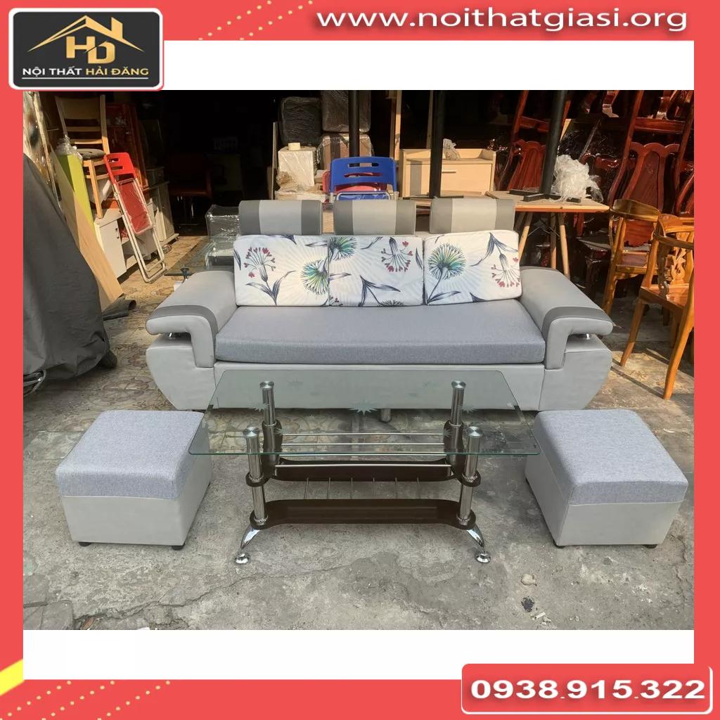 Bộ sofa bọc da phòng khách sang trọng